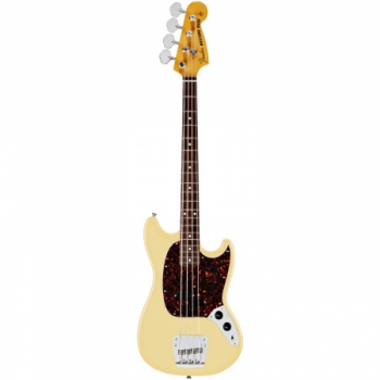 Mustang® Bass, Rosewood Fingerboard Vintage White 4-Ply Tortoise