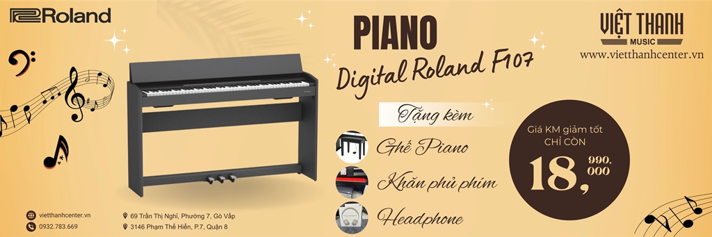 Khuyáº¿n mÃ£i Ä‘Ã n piano Ä‘iá»‡n Roland F107